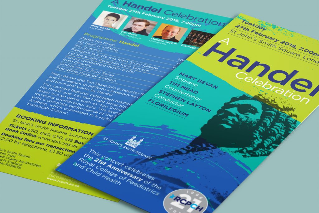 RCPCH Fundraising materials – A Handel celebration