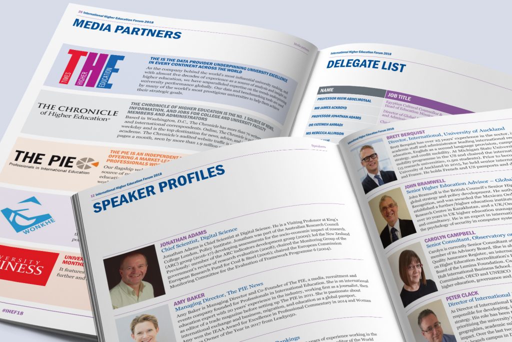 Speakers from the International higher education Forum Delegates guide – Universities UK