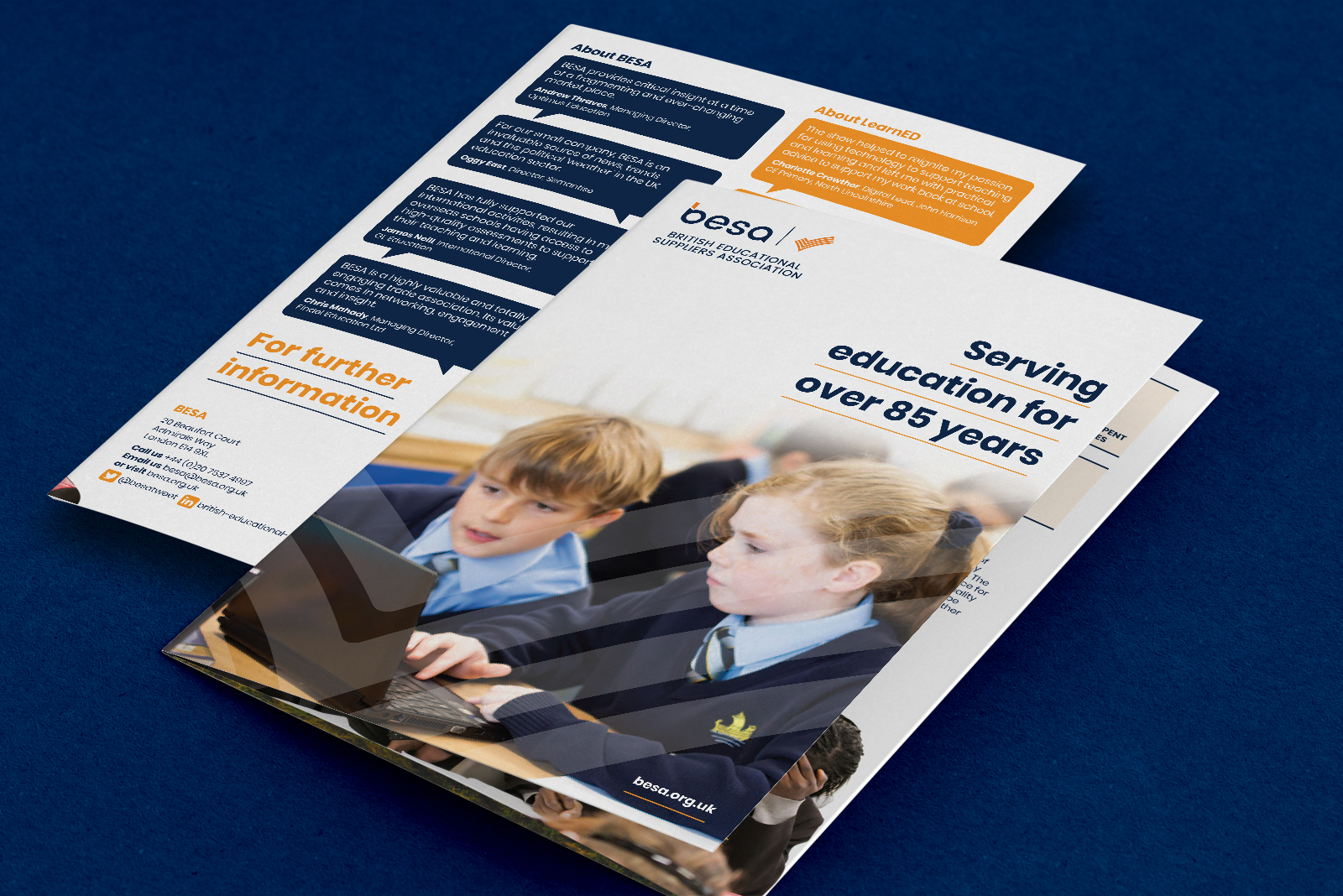 British Educational Suppliers Association brochure by Kenroc Creative