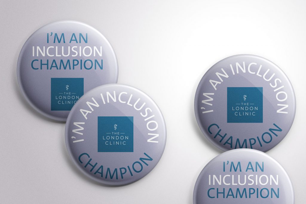 national inclusion week badges for the london clinic